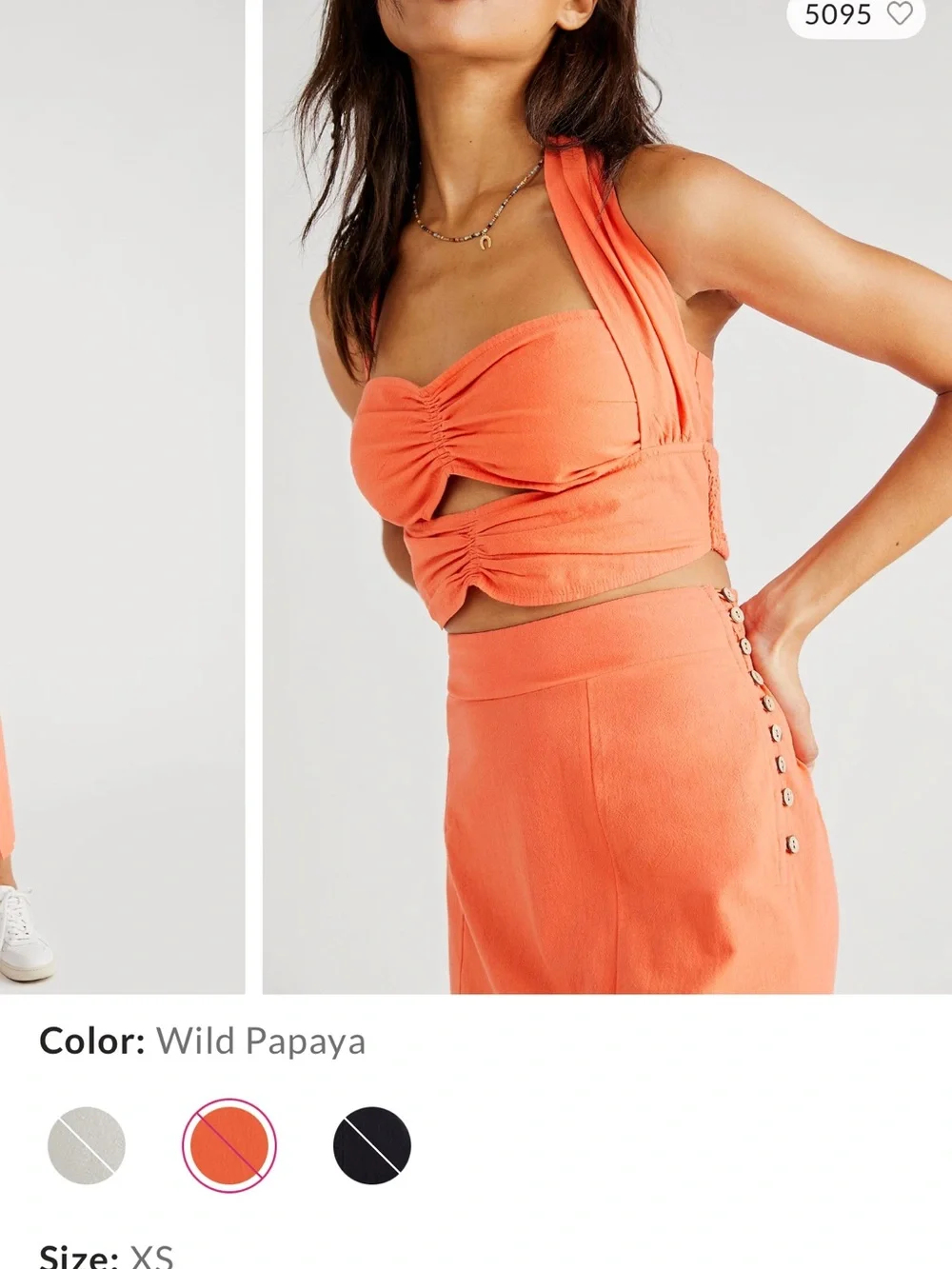 Free People Adventurous Night Set - Wild Papaya- Size XS